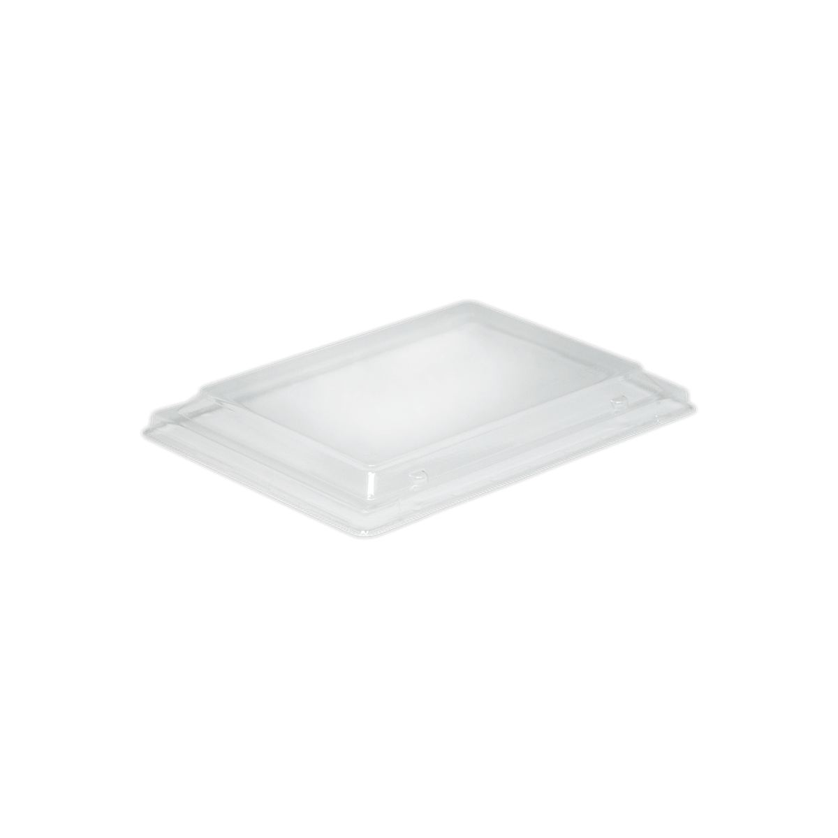 Clear Rectangular Raised Lid for Bento Box FA-410B, Pack of 50