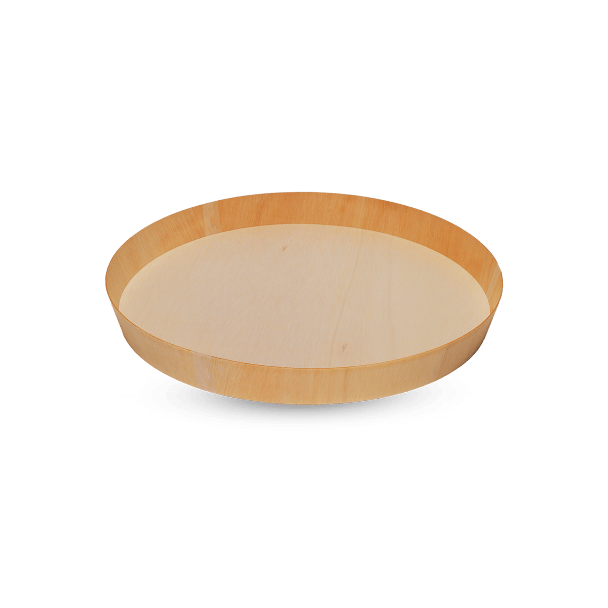 16" ø406X45mm Large Wooden Round Tray Tabletop, Pack of 25