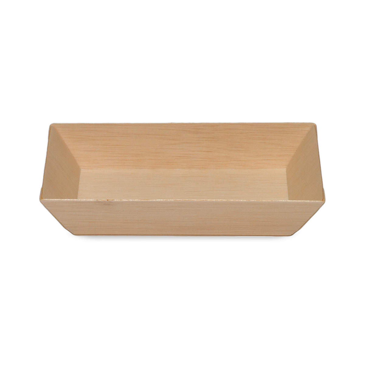 380ml Rectangular Wooden Bento Box Tabletop, Pack of 50
