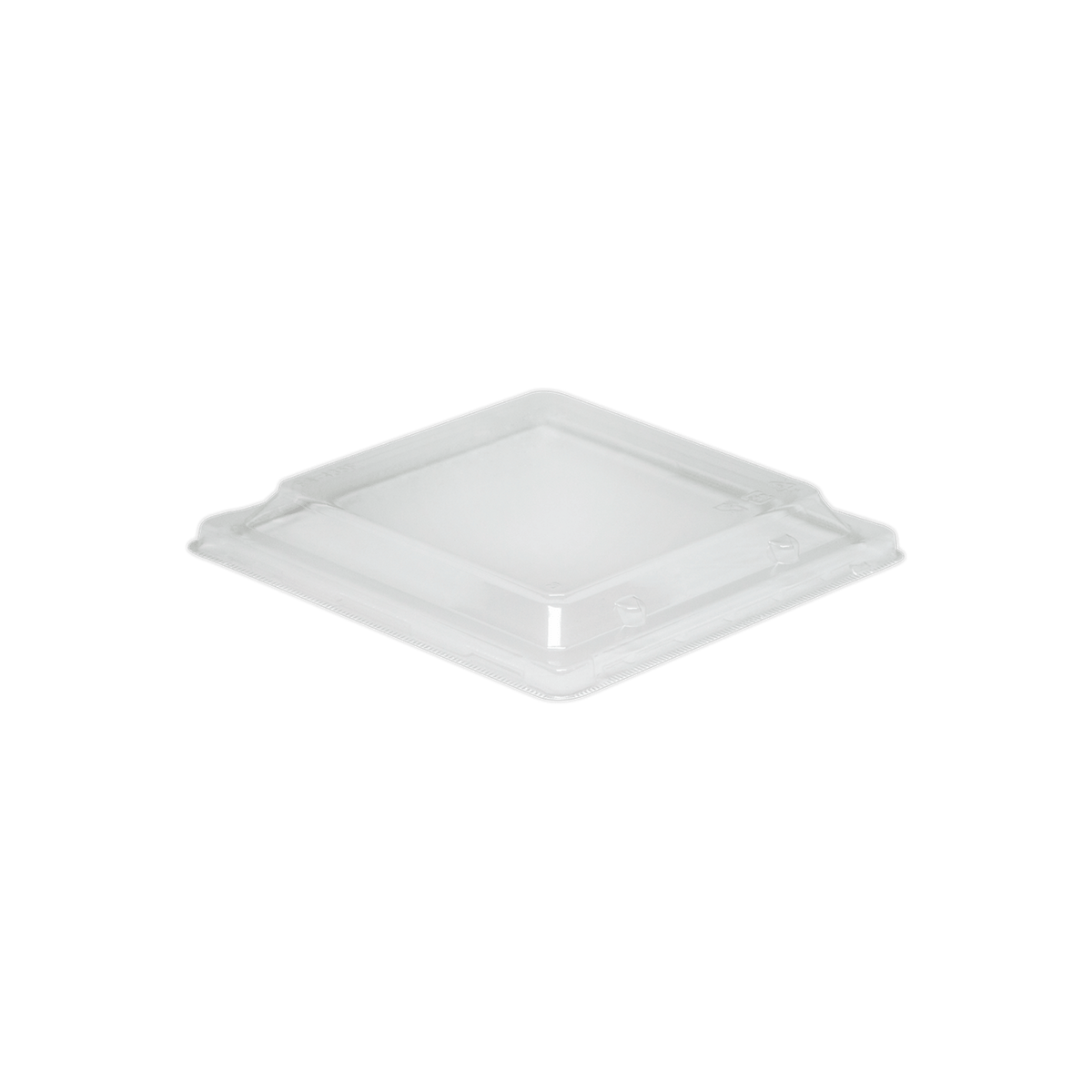 Clear Rectangular Raised Lid for Bento Box FA-435B, Pack of 50