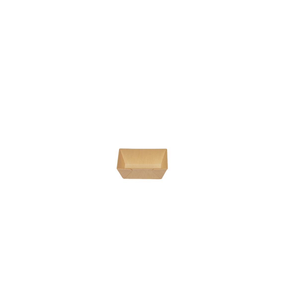 190ml Rectangular Wooden Bento Box Tabletop, Pack of 50