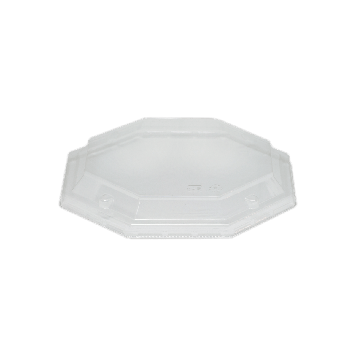Clear Octagon Raised Lid for Bento Box FAN-10B, Pack of 50