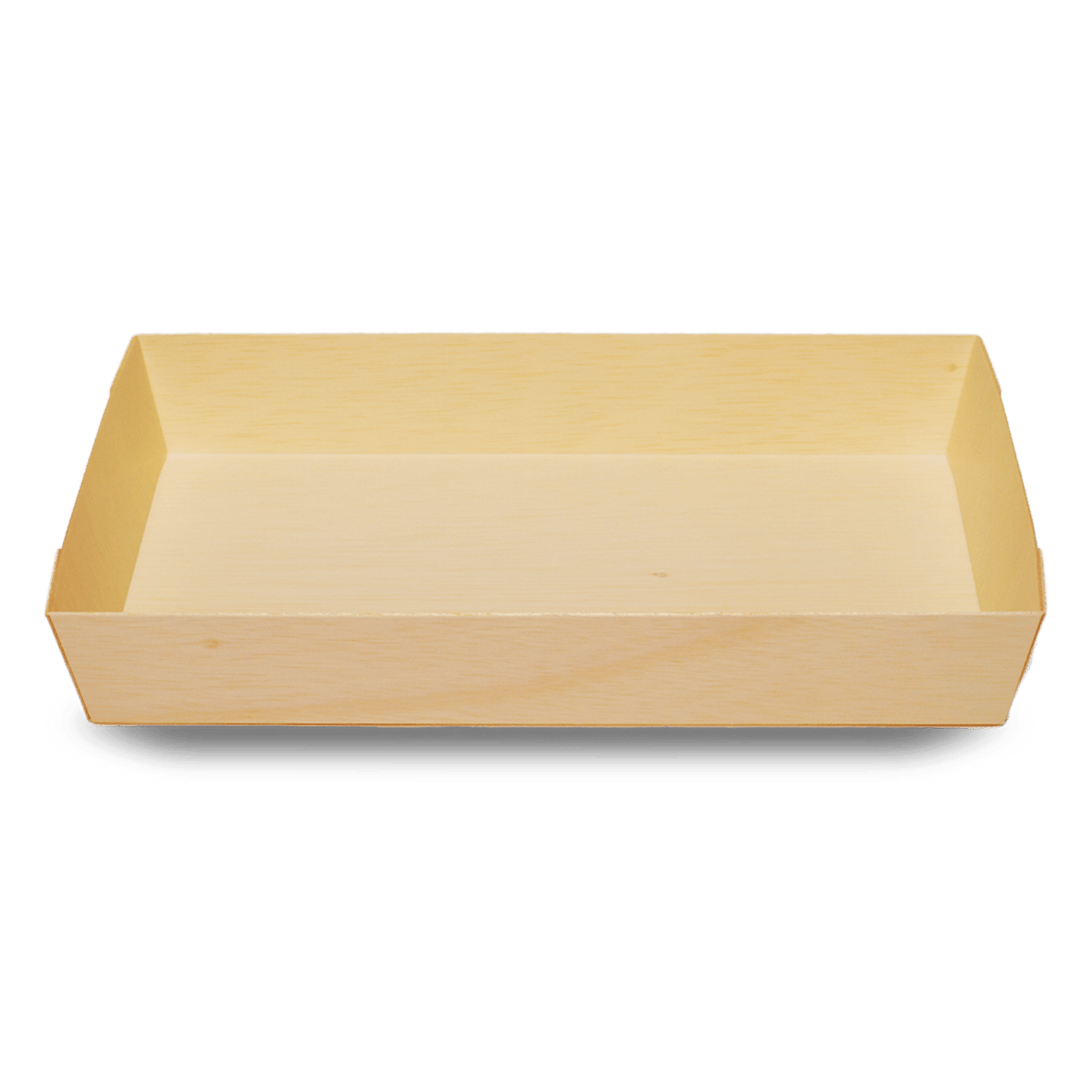 1050ml Rectangular Wooden Bento Tray Tabletop, Pack of 25