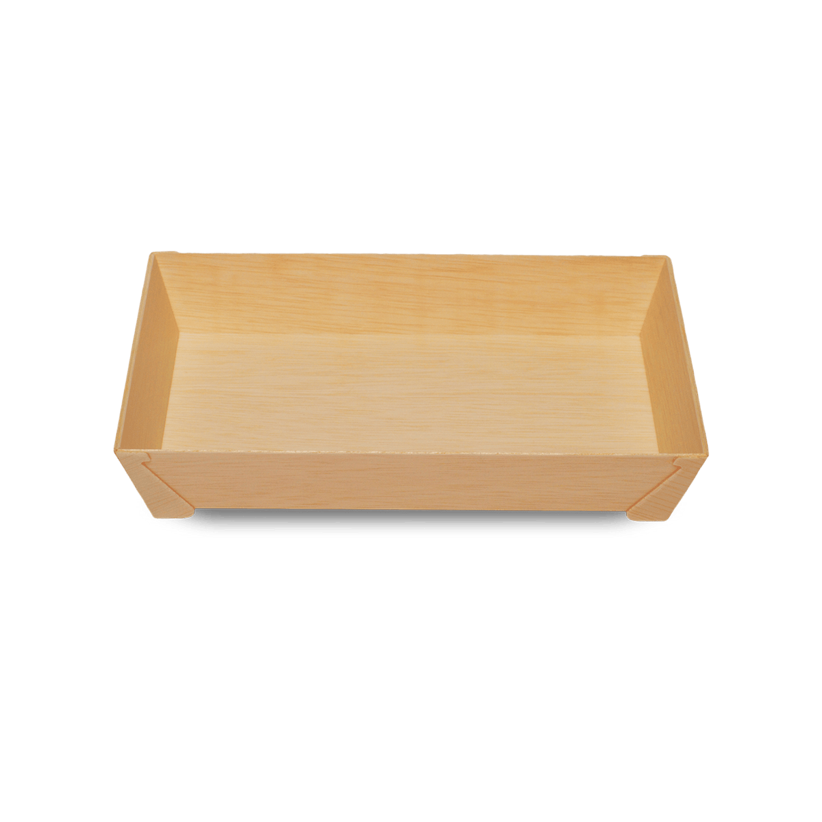 1050ml Rectangular Wooden Bento Box Tabletop, Pack of 50