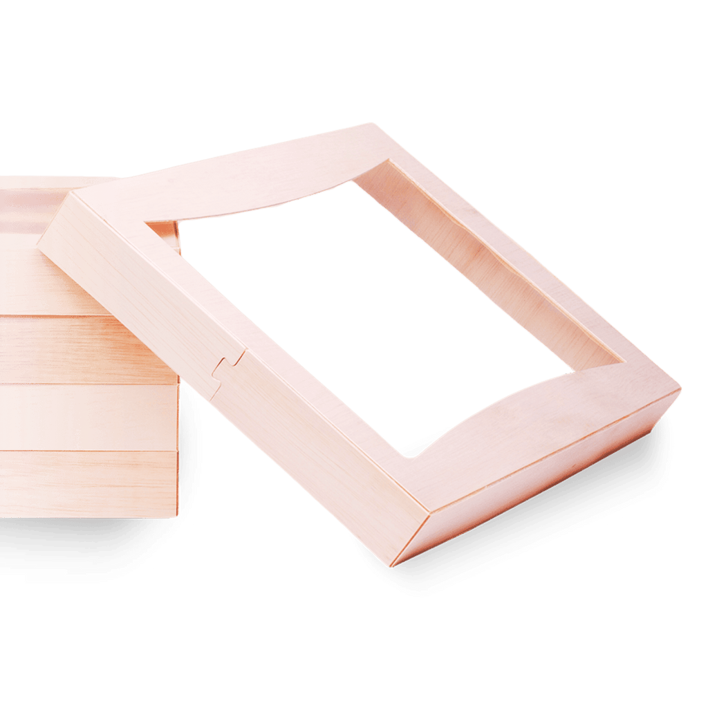 Wooden Window Clear Lid for Bento Tray FSD-77B, Pack of 50