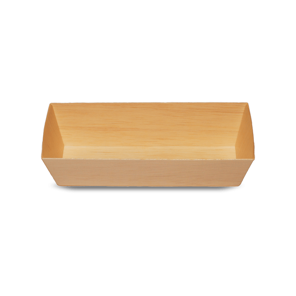 1000ml Rectangular Wooden Bento Box Tabletop, Pack of 50