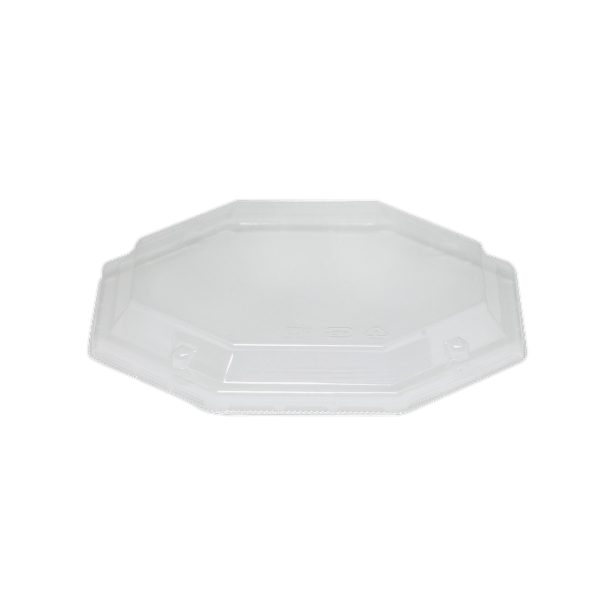 Clear Octagon Raised Lid for Bento Box FAN-09B, Pack of 50