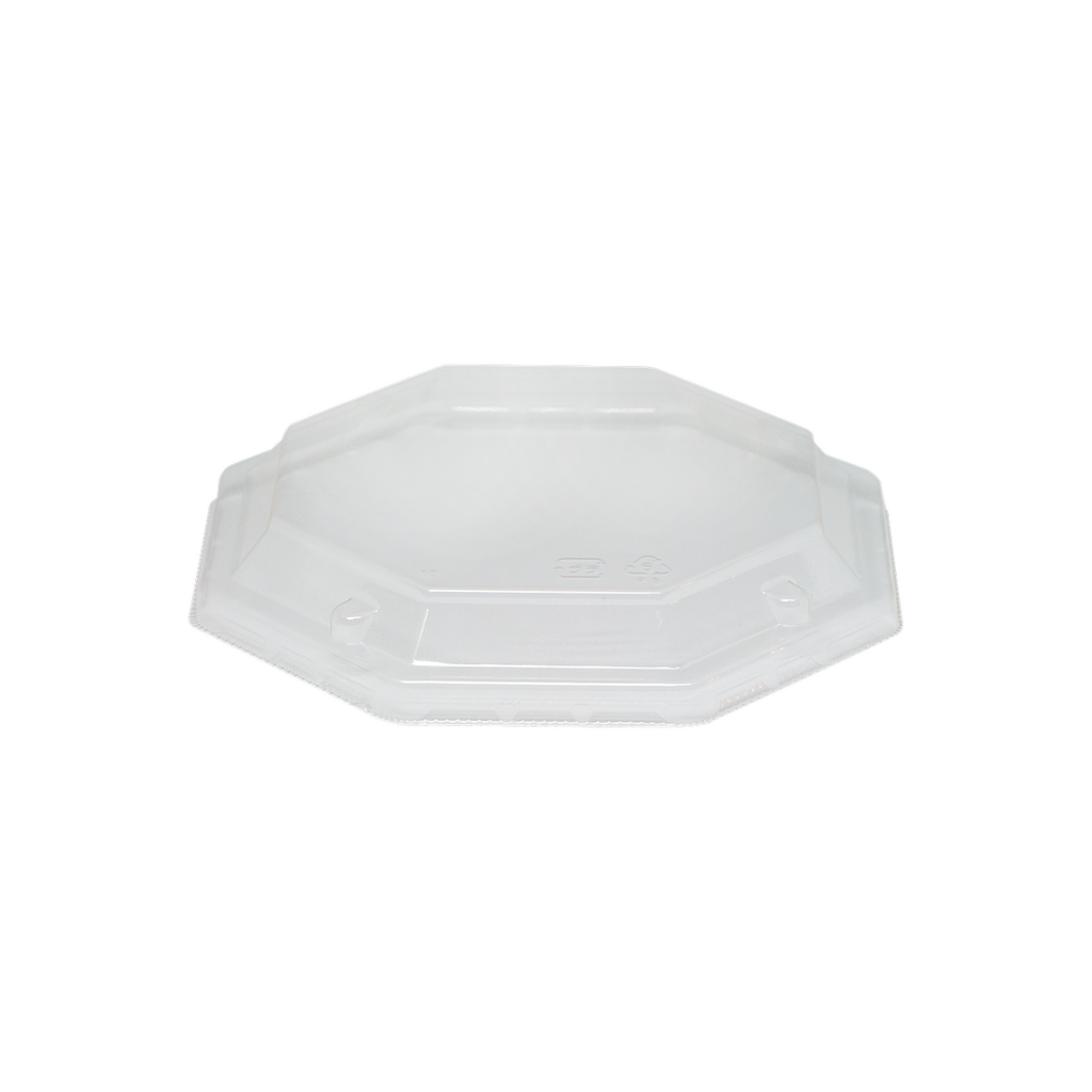 Clear Octagon Raised Lid for Bento Box FAN-11B, Pack of 50