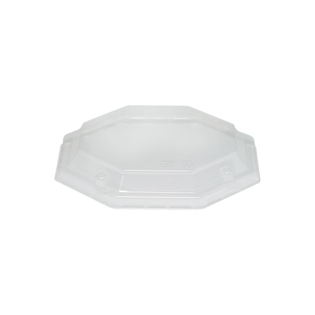 Clear Octagon Raised Lid for Bento Box FAN-11B, Pack of 50