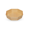 770ml Octagon Wooden Bento Box Tabletop, Pack of 50