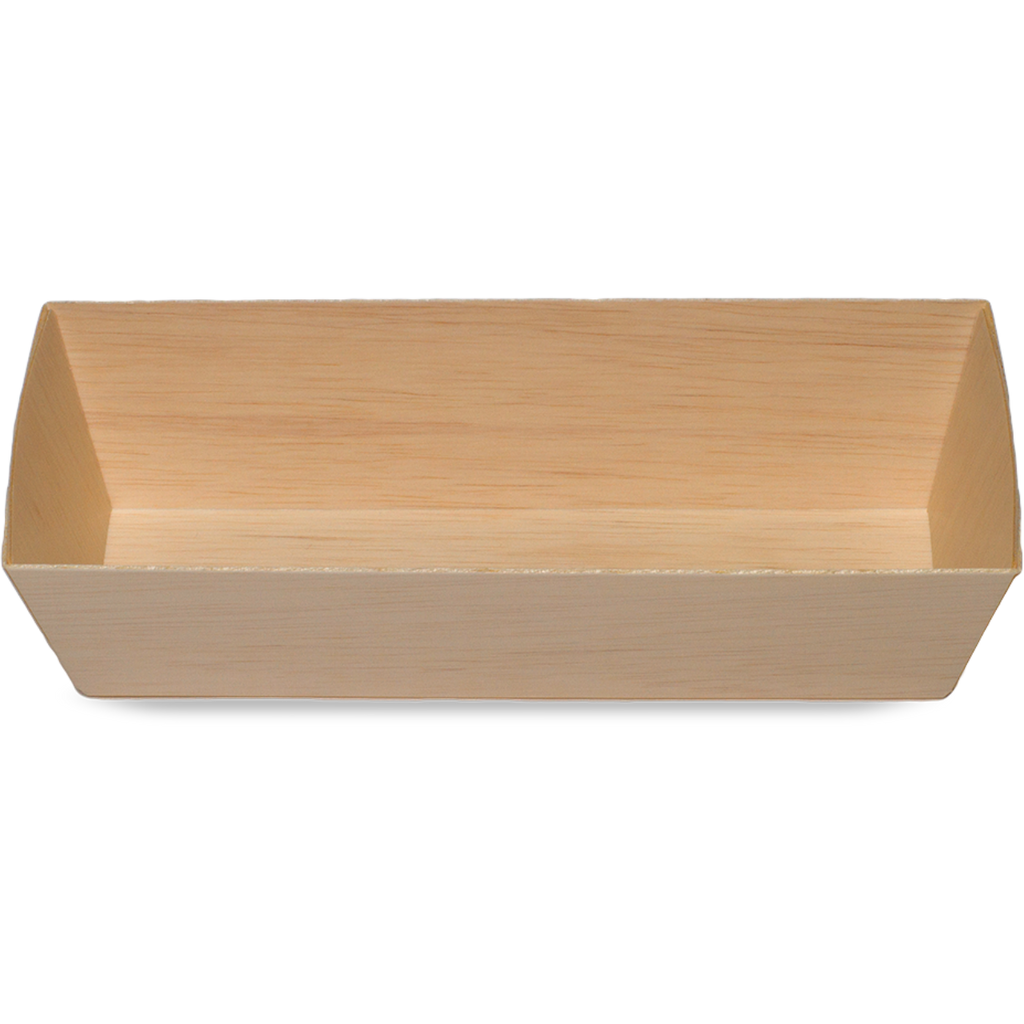 1000ml Rectangular Wooden Bento Box Tabletop, Pack of 50