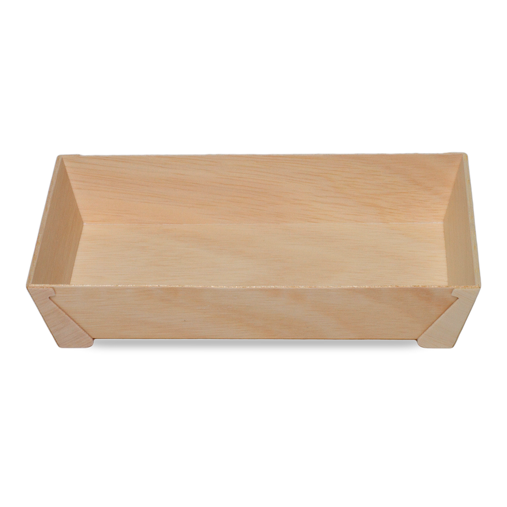 880ml Rectangular Wooden Bento Box Tabletop, Pack of 50