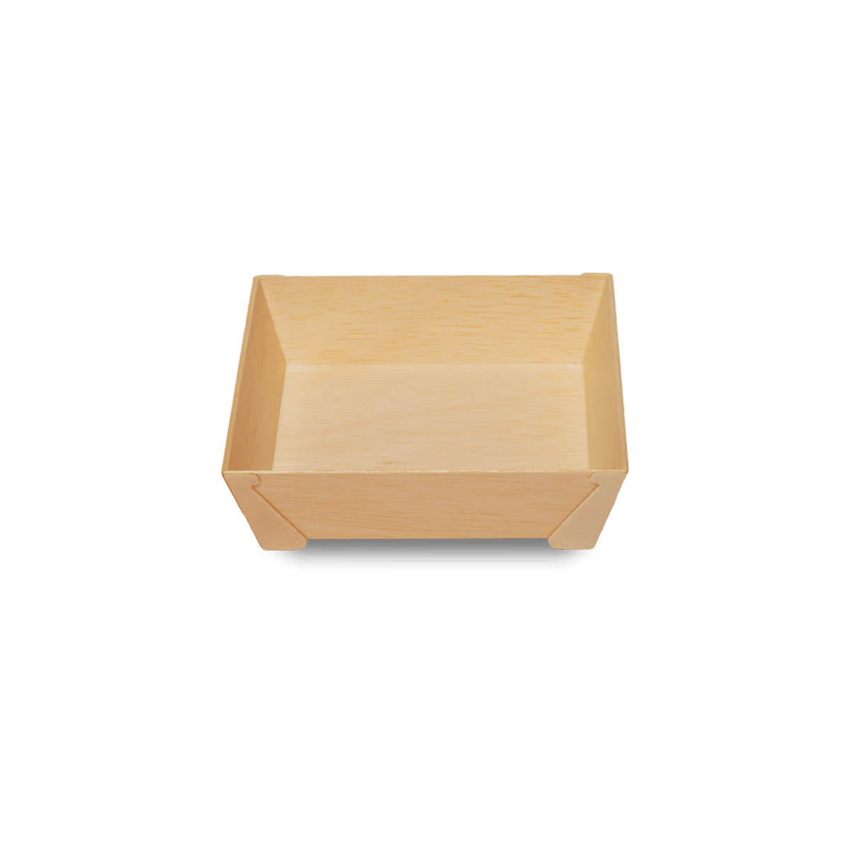 650ml Square Wooden Bento Box Tabletop, Pack of 50