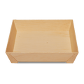 1930ml Square Wooden Bento Tray Tabletop, Pack of 25