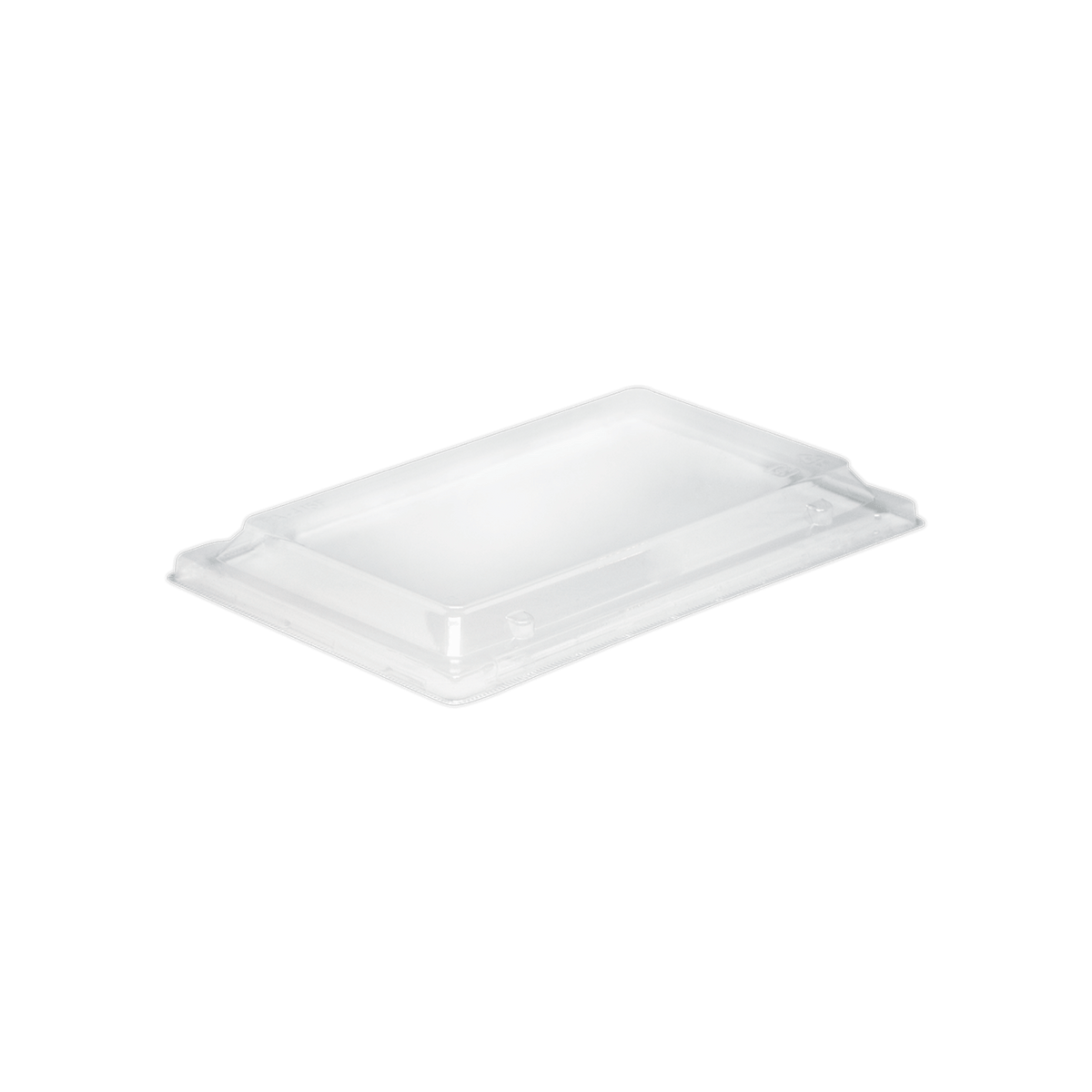 Clear Rectangular Raised Lid for Bento Box FA-415B, Pack of 50